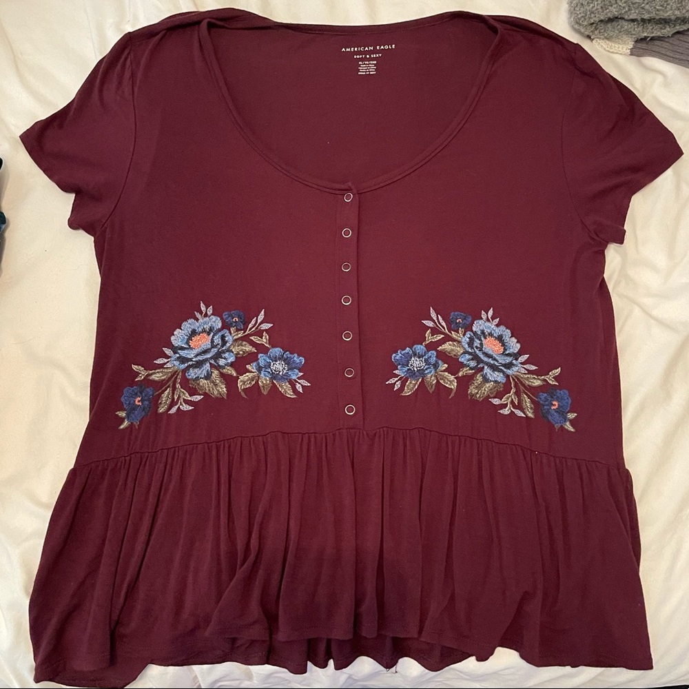 american eagle soft and sexy blouse